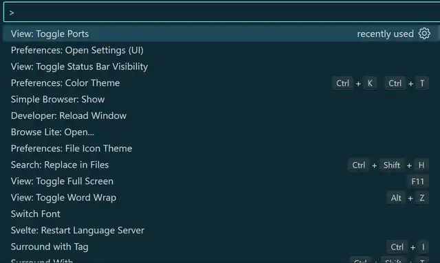 Visual Studio Command Palette